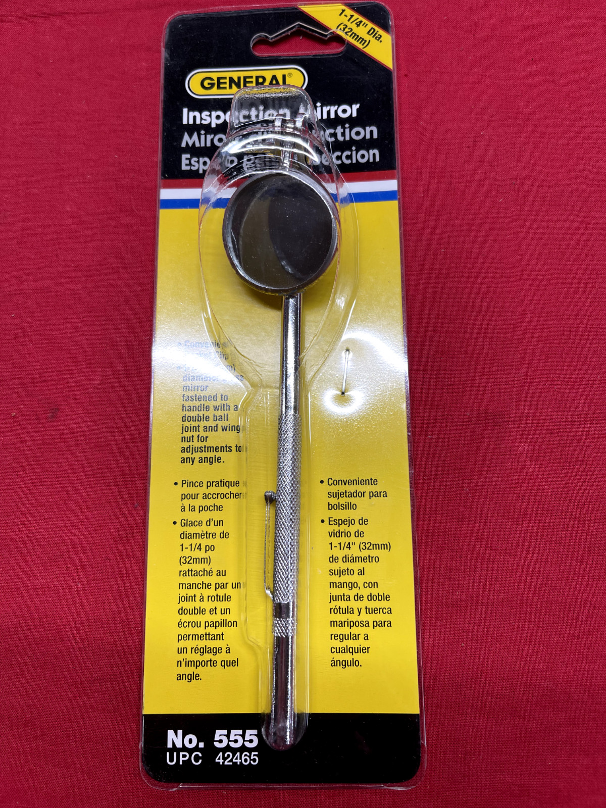 General Tools No. 555 Inspection Mirror 1-1/4" Dia.