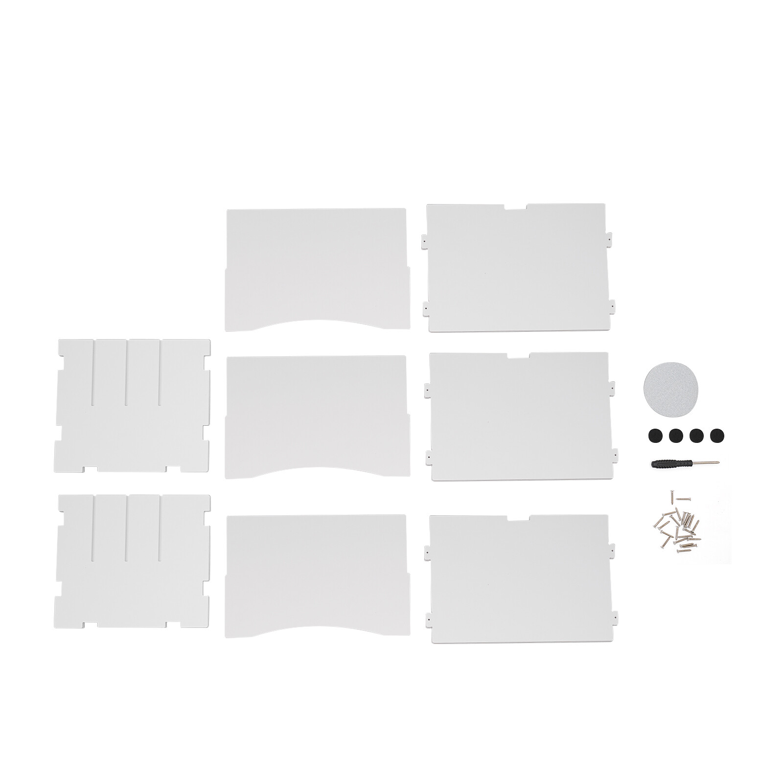 2 Pack 4 Tier Desktop File Holder White PVC Paper Organizer Rack