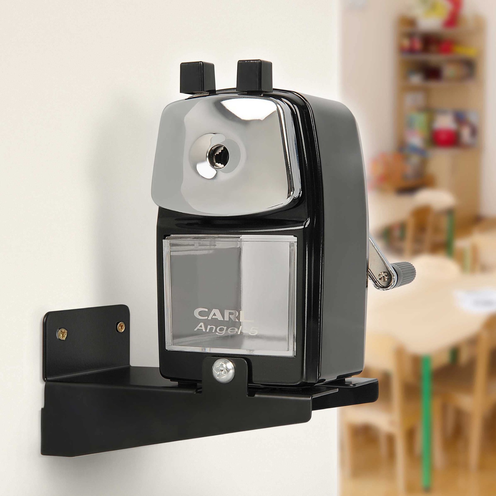 Carl Wall Mount for Angel 5 Pencil Sharpener Black