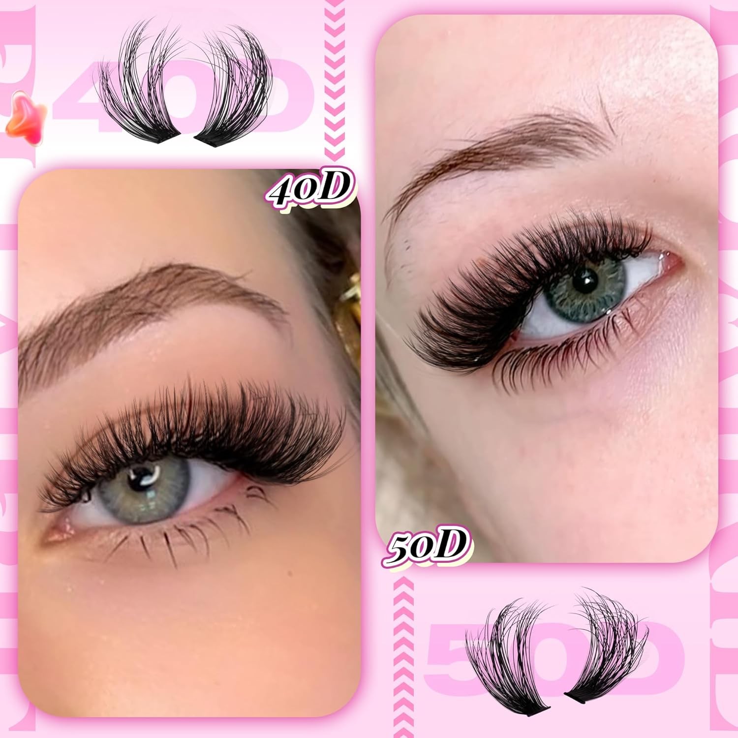 Lash Clusters Kit 280pcs Extension 8-16MM Full Eyelash Black