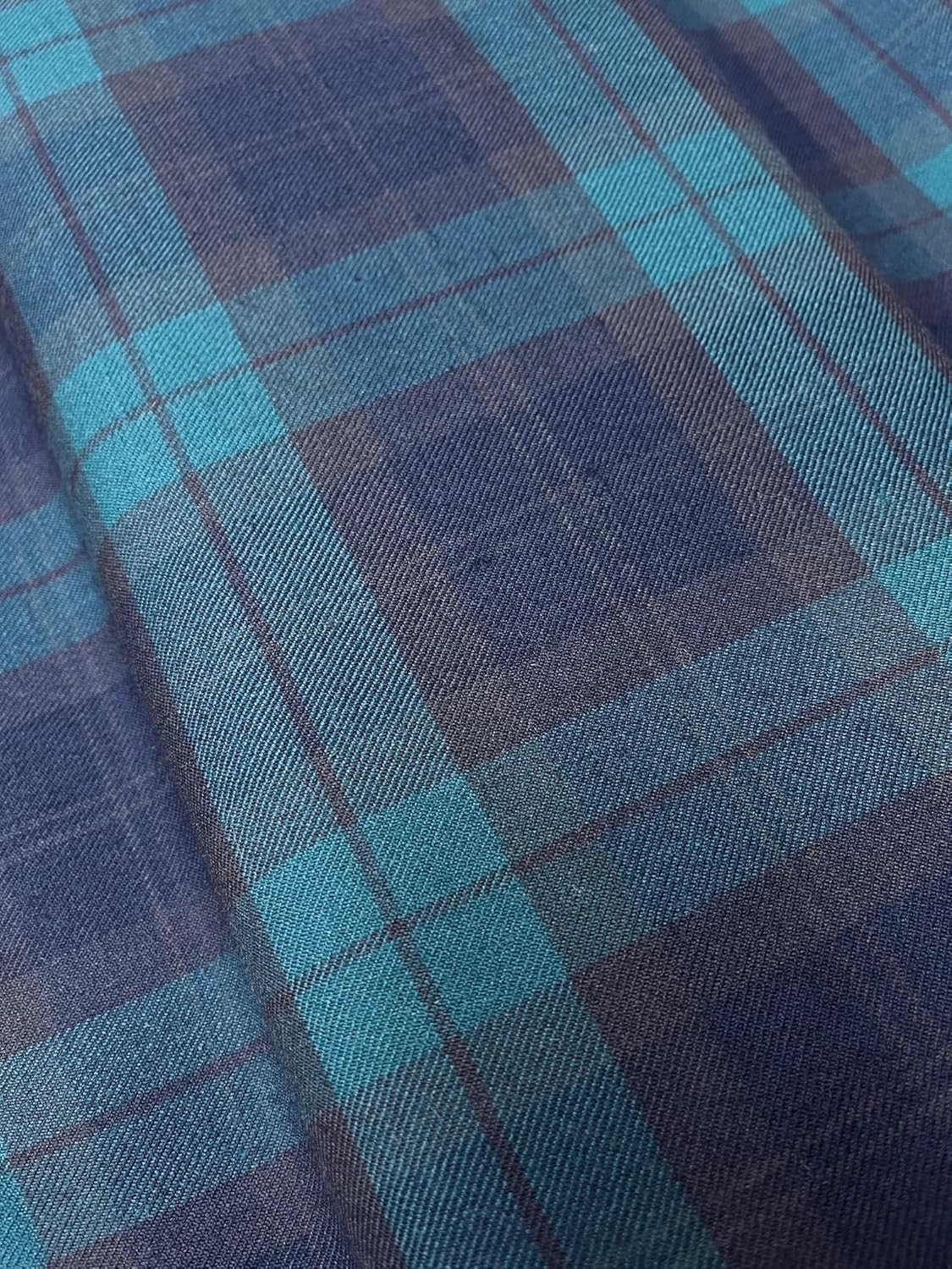$36 for 2 Yards ,100%Wool For Jacket, pants, Skirt, Dress &hat. Green & Blue #94