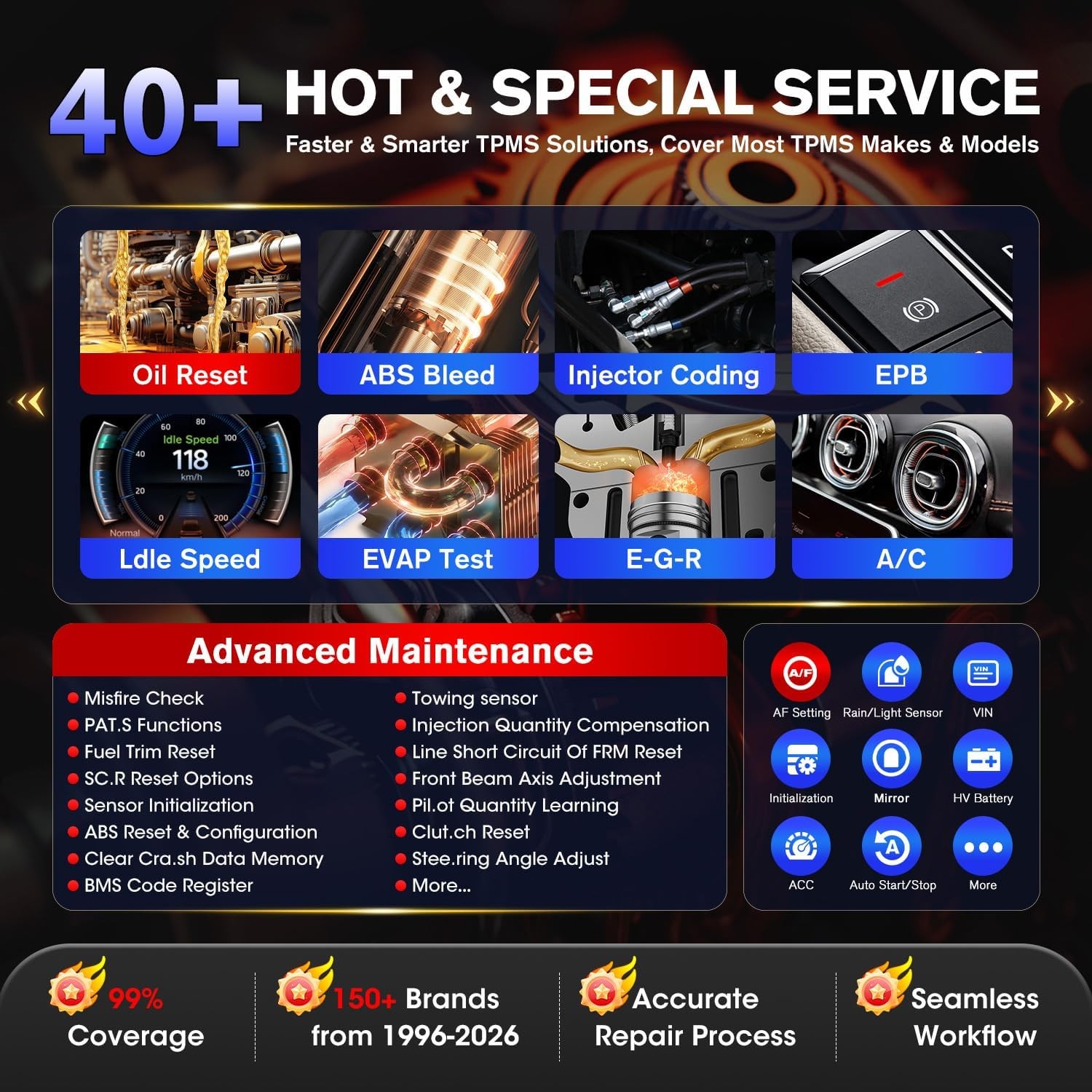 2026 NEW Autel MaxiCOM MK900TS MK900-TS TPMS PR0GRAMMING Diagnostic Scanner Tool