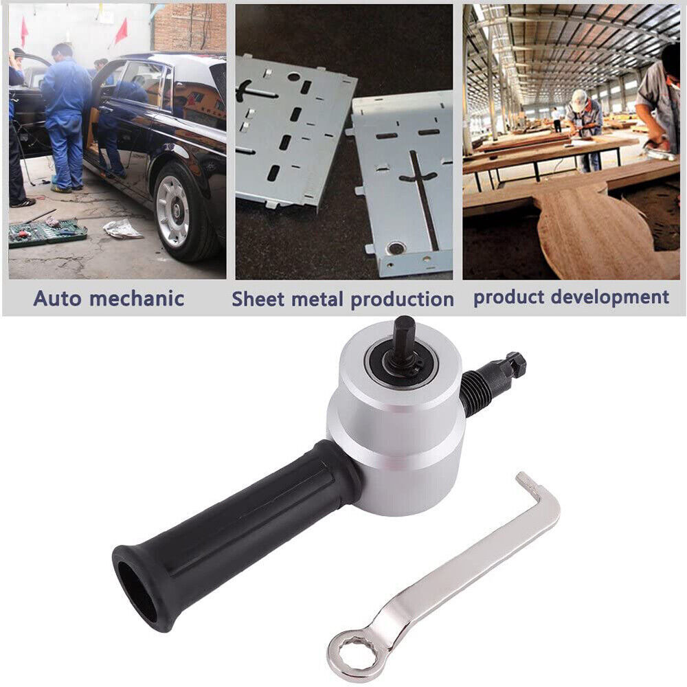 Double Head Sheet Metal Cutter Nibbler Cutting Tool Saw Power Drill Attachment