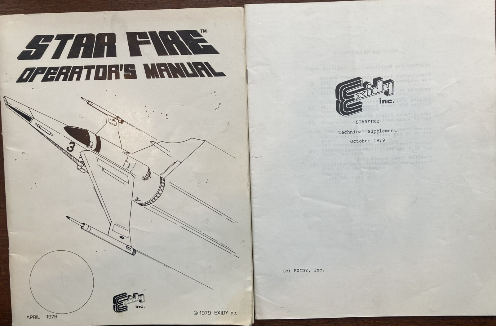 Starfire Arcade Game Manual and Tech Supplement
