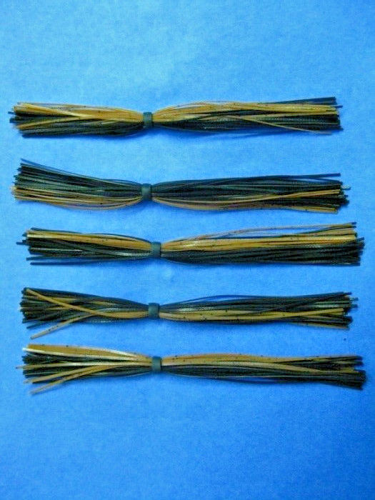 5 silicone Skirt BLACK/PUMPKIN #5-9164 Lure Spinnerbait Buzz jig Tackle