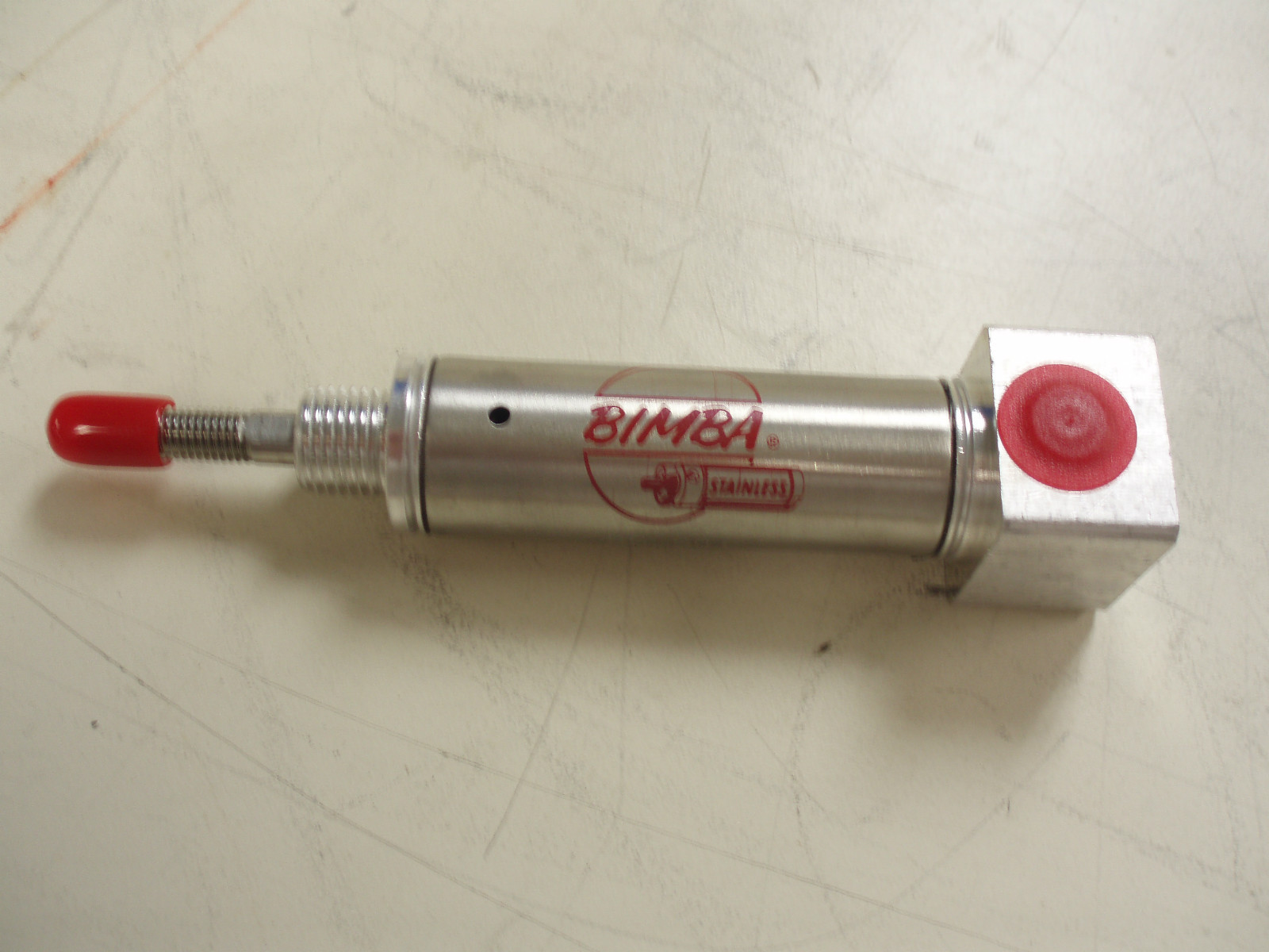 BIMBA  PNEUMATIC CYLINDER SPRING RETURN  # BR041JS    1.0" STROKE   BORE: 0.750"