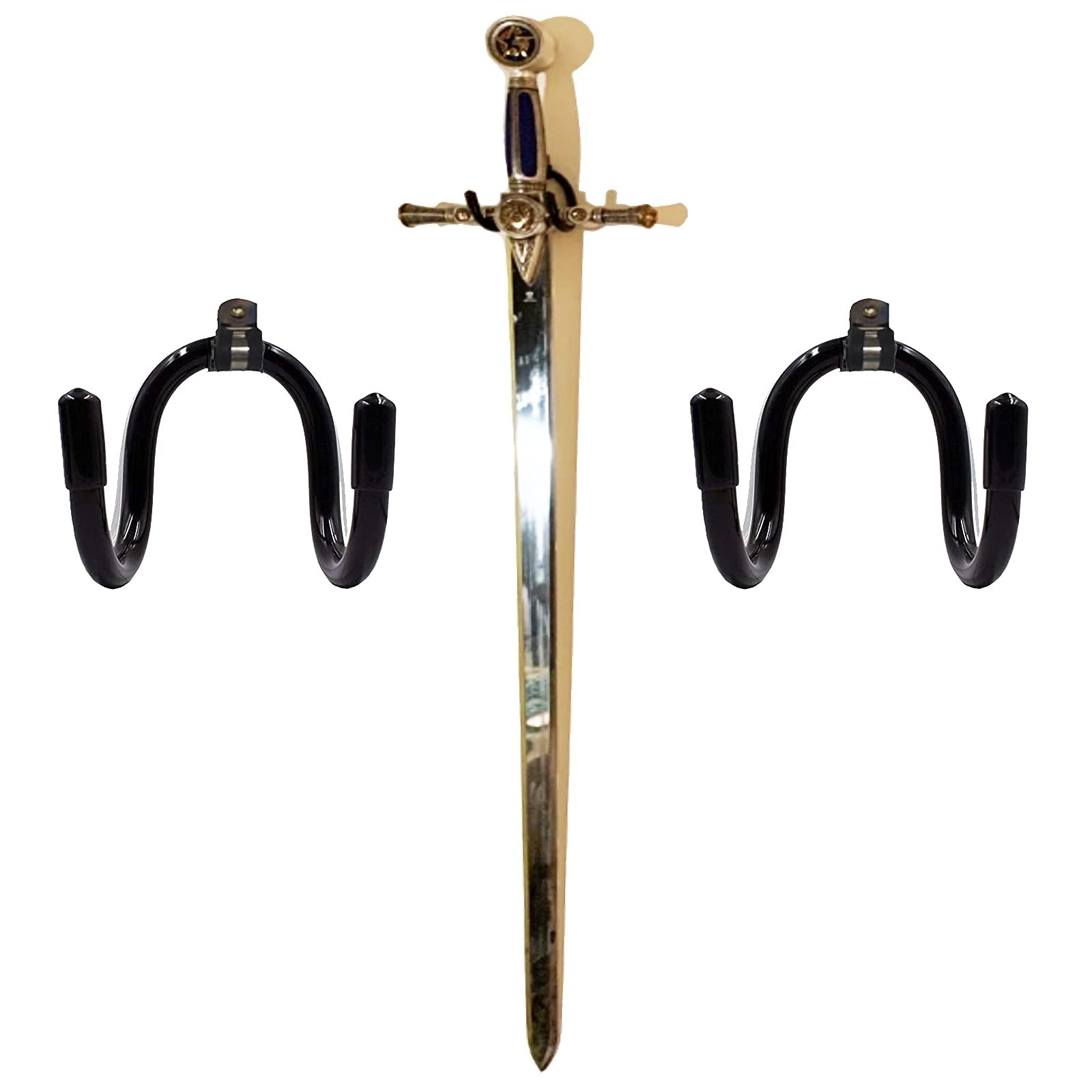 Flexible Adjustable Wall Hook Sword Hanger Display - Universal Holder for Swo...