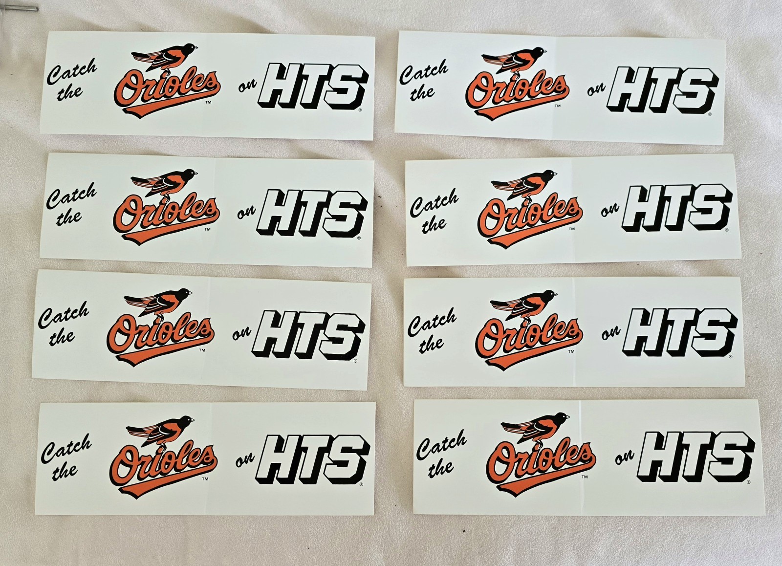 Lot Of 8 1980's Baltimore Orioles  Baseball Bumper Stickers Bird HTS