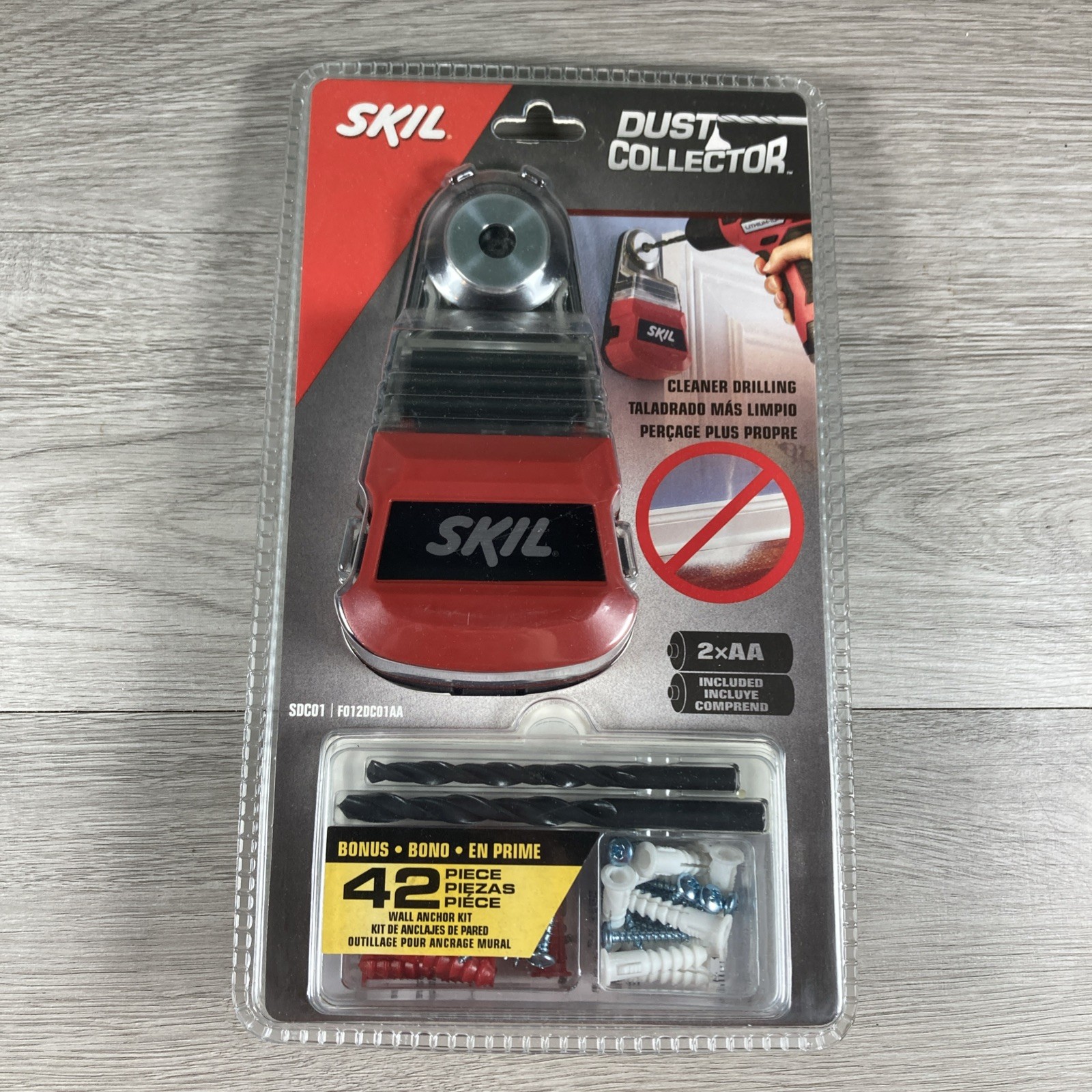 Skil Dust Collector Tool SDC01 F012DC01AA w/ 42 Piece Wall Anchor Kit