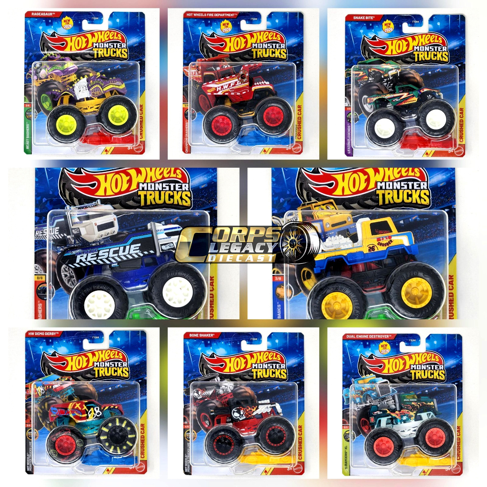 Hot Wheels Monster Trucks 2026 Mix 2 B Case 1:64 – You Choose Truck