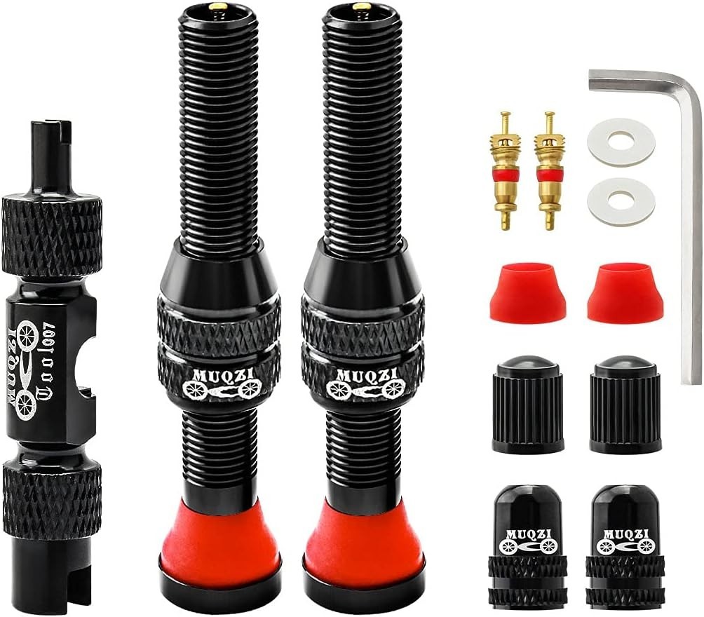 Tubeless Schrader Valve Stems Kits - Alloy Bike Tubeless Tire Valve Stems for MT