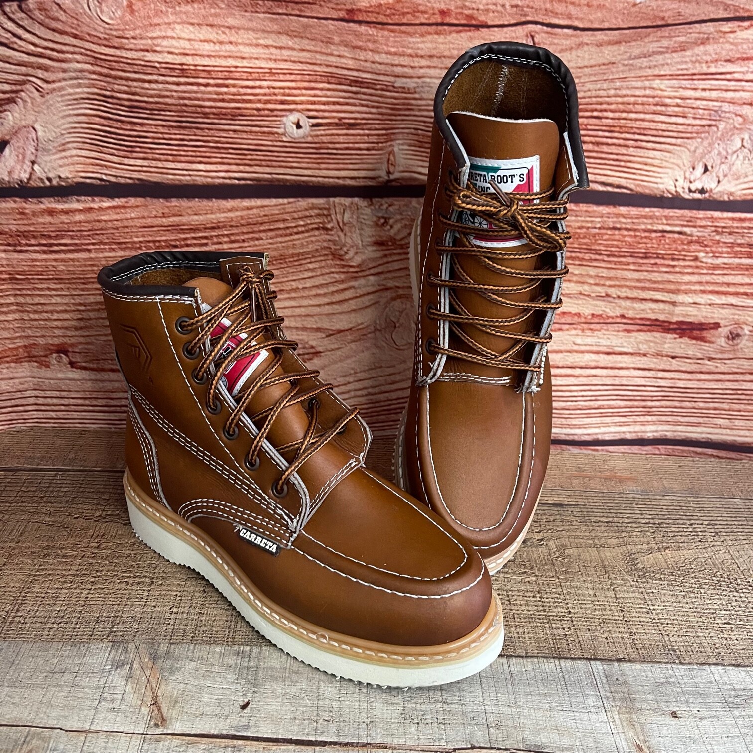 Mens Resistant Lightweight Lace-up Work Boot Leather  Bota Construction Liviana