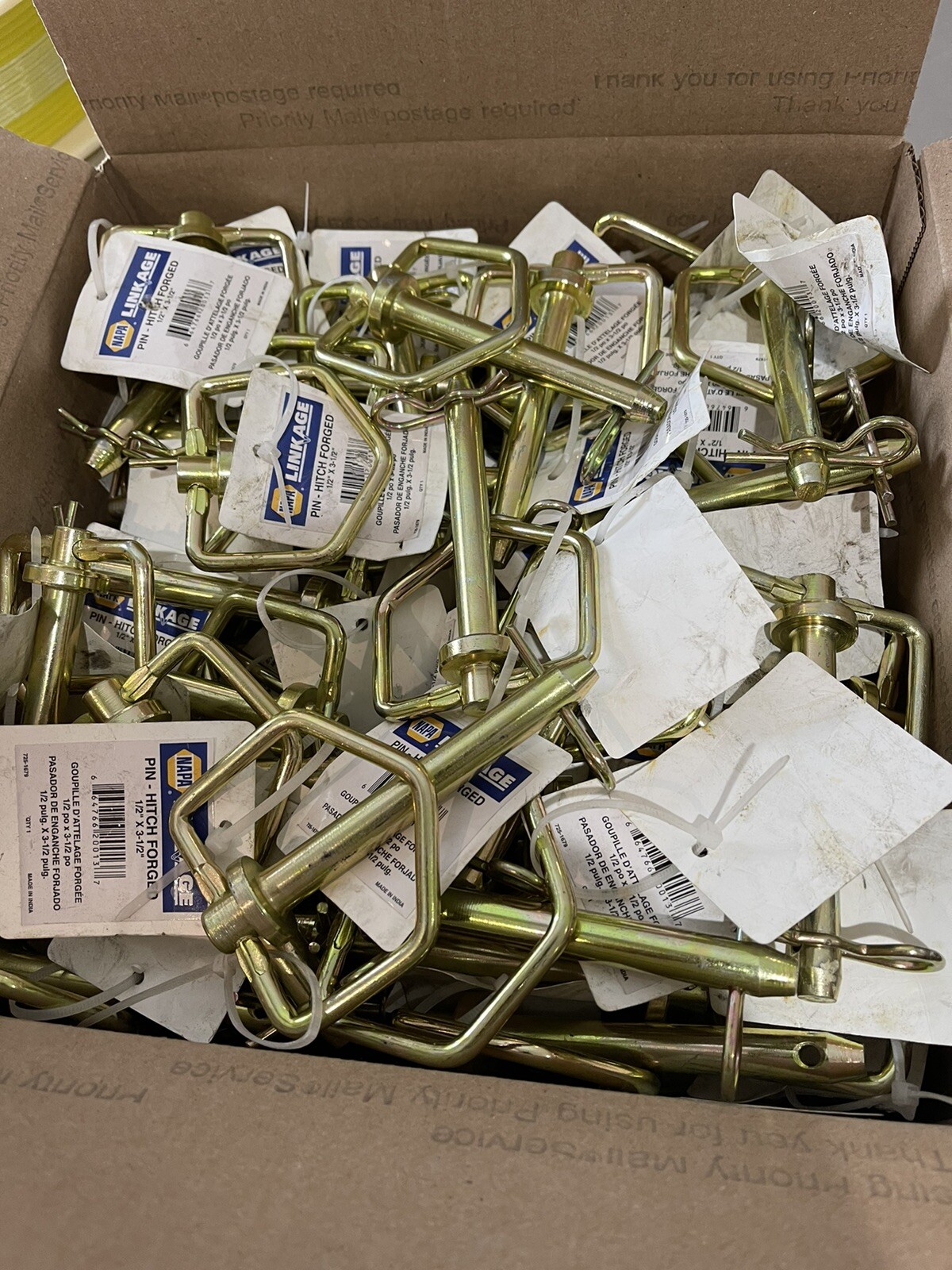 72 - NAPA LINKAGE PIN - HITCH FORGED AG STEEL 1/2" x 3-1/2" 725-1679  LOT