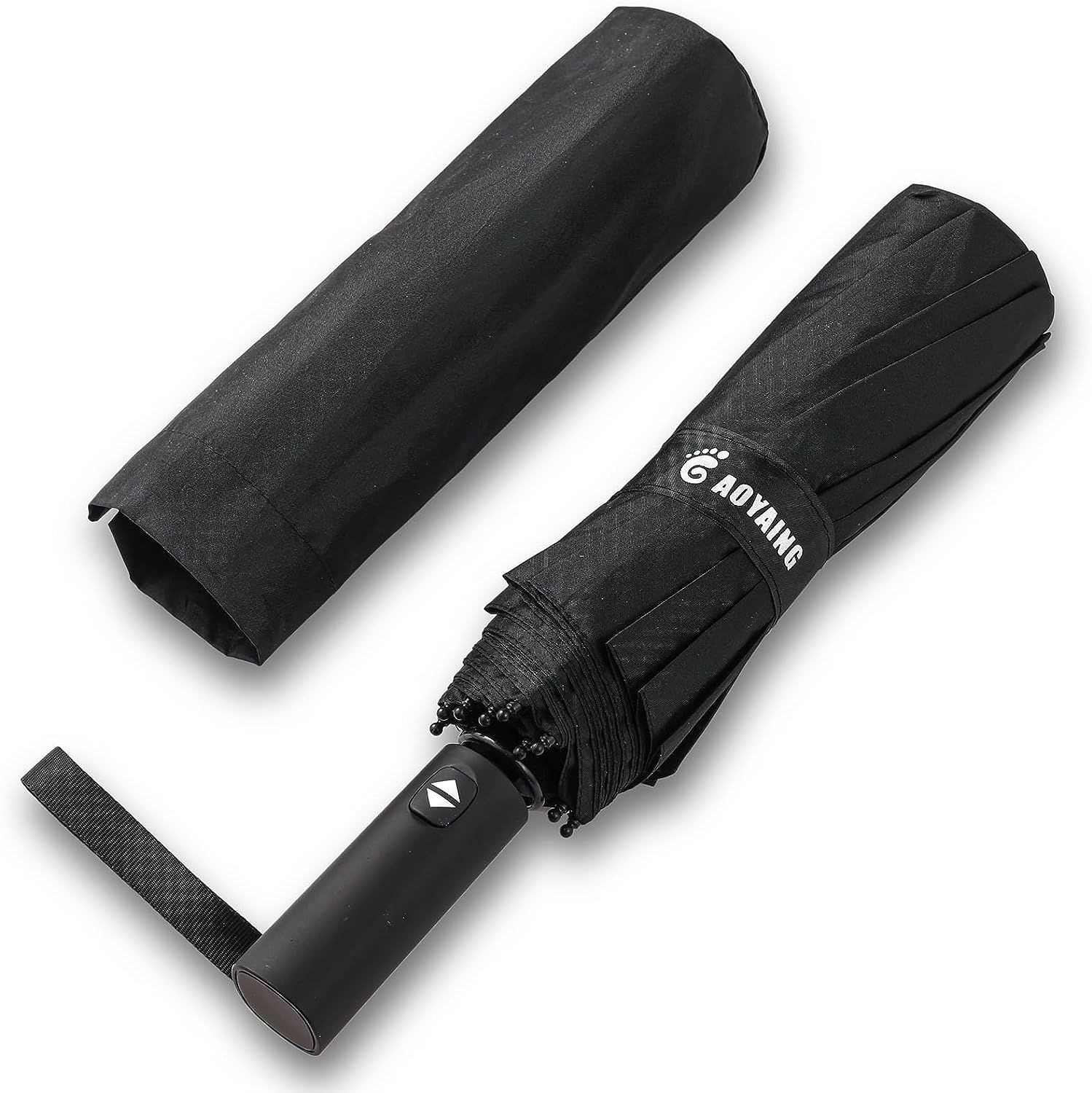 GAOYAING Travel Umbrella Mini Umbrellas 46 Inches-Automatic, Automatic.Black