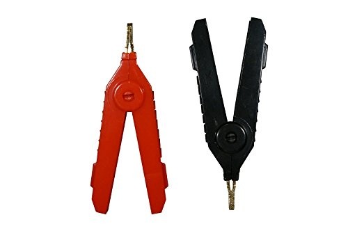 1 Pair Kelvin Clip Fine Tip Gold Plated For LCR Meter Large Test Lead Tool