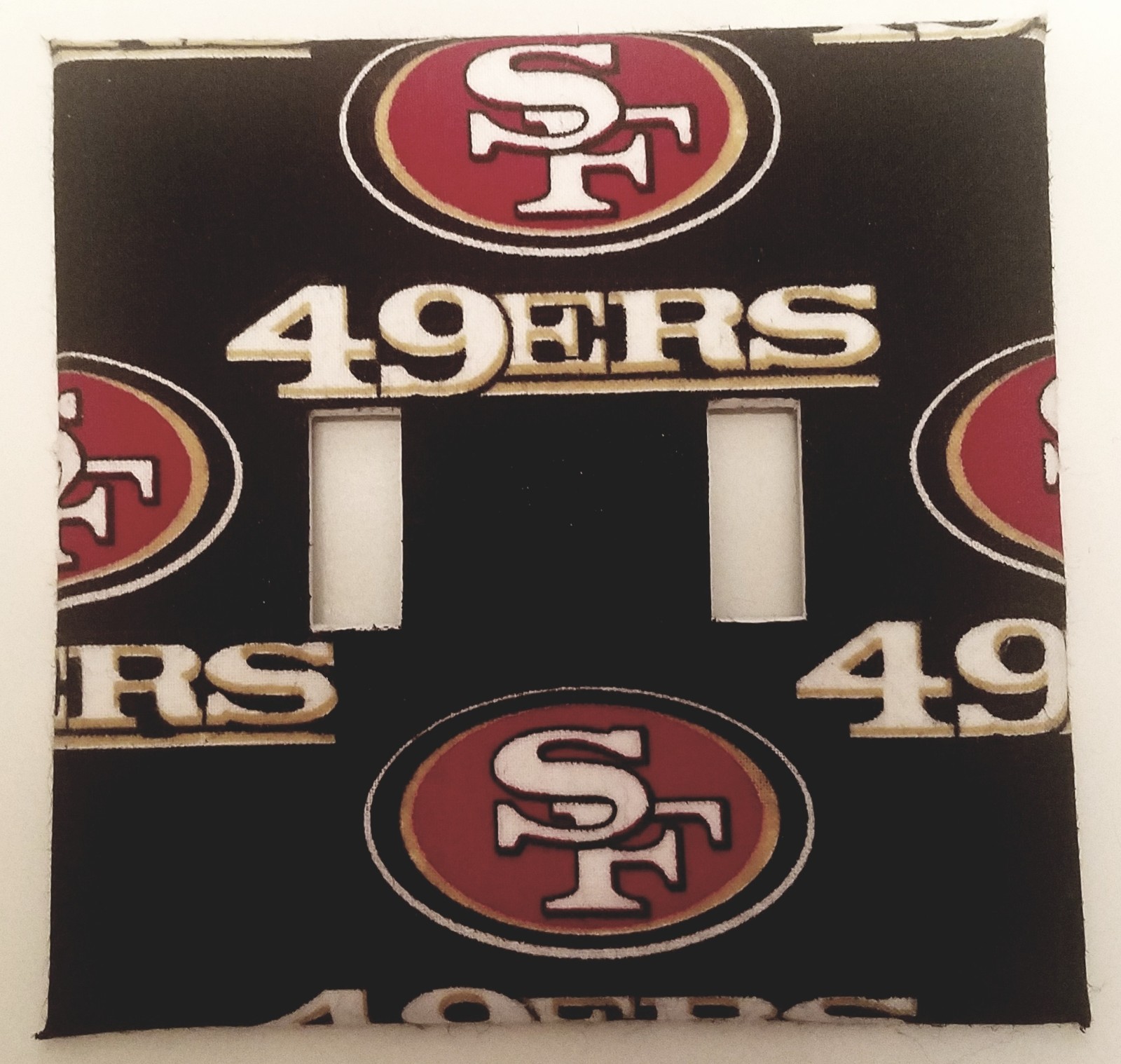SAN FRANCISCO 49ERS DOUBLE LIGHT SWITCH COVER! -FREE SHIPPING