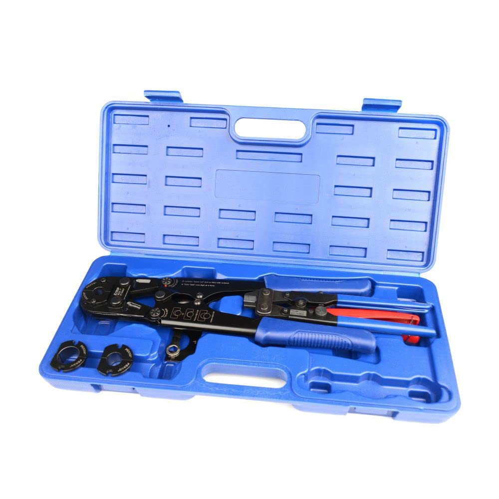 iCrimp F1807 PEX Crimper, Copper Pipe 3/8-in., 1/2-in., 3/4-in., 1-in., Blue