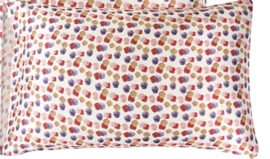 Mend KING sz Satin Pillowcase- Abstract Splatter- New