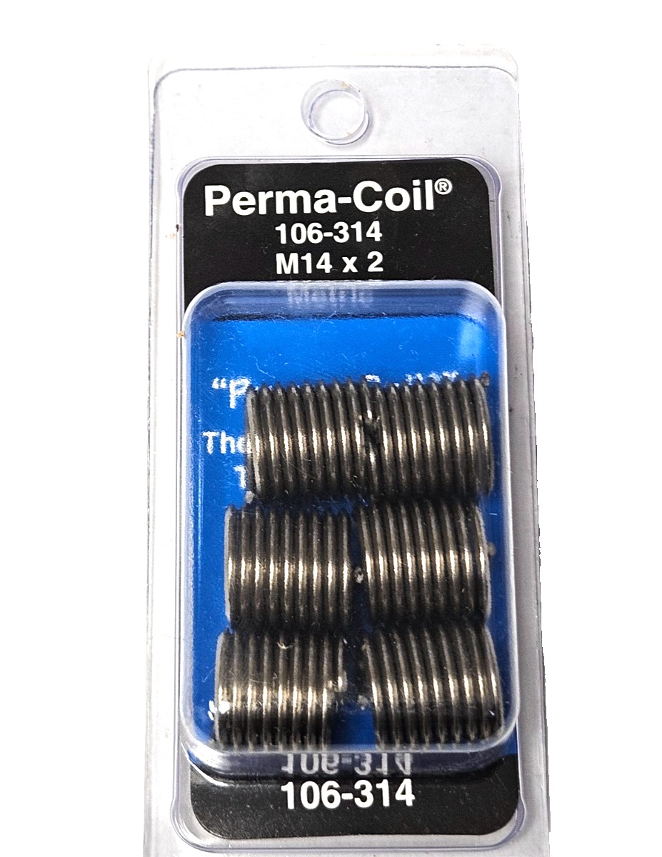 M14 X 2.0 Metric Thread Repair Inserts Pack of 6 Perma Coil 106-314 Fits Heli