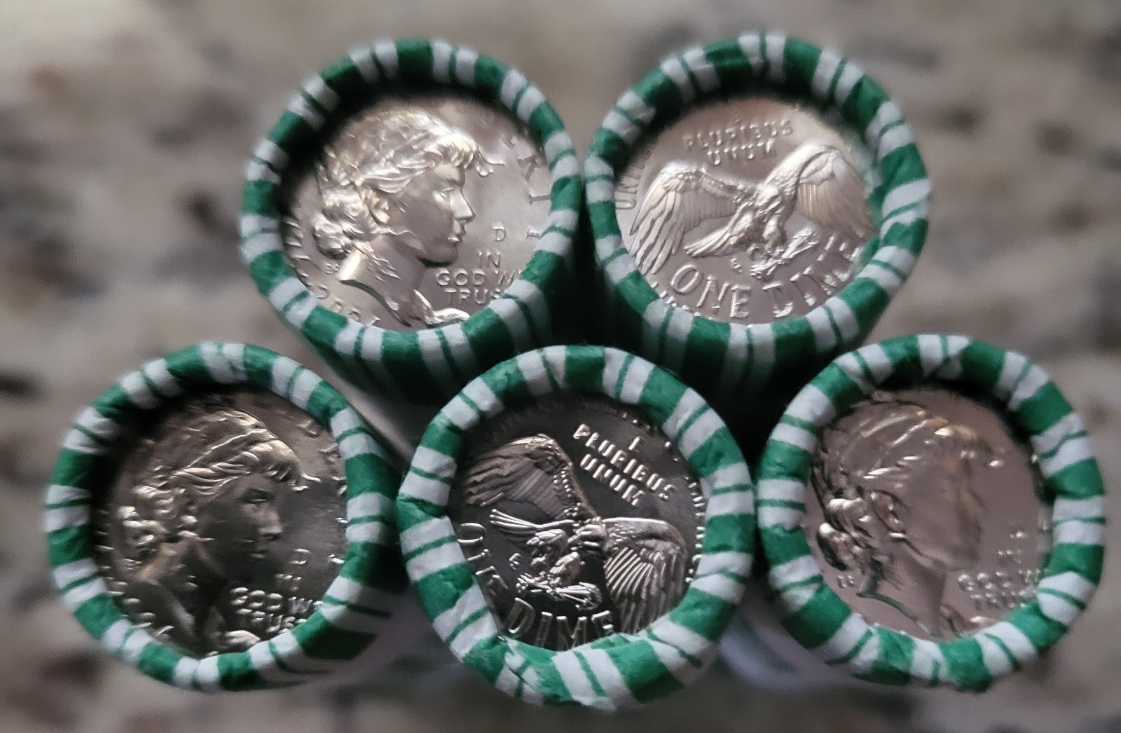 FIVE ROLLS of 2026 D Semi Q Emerging Liberty Sealed Unopened Dime Bank Rolls