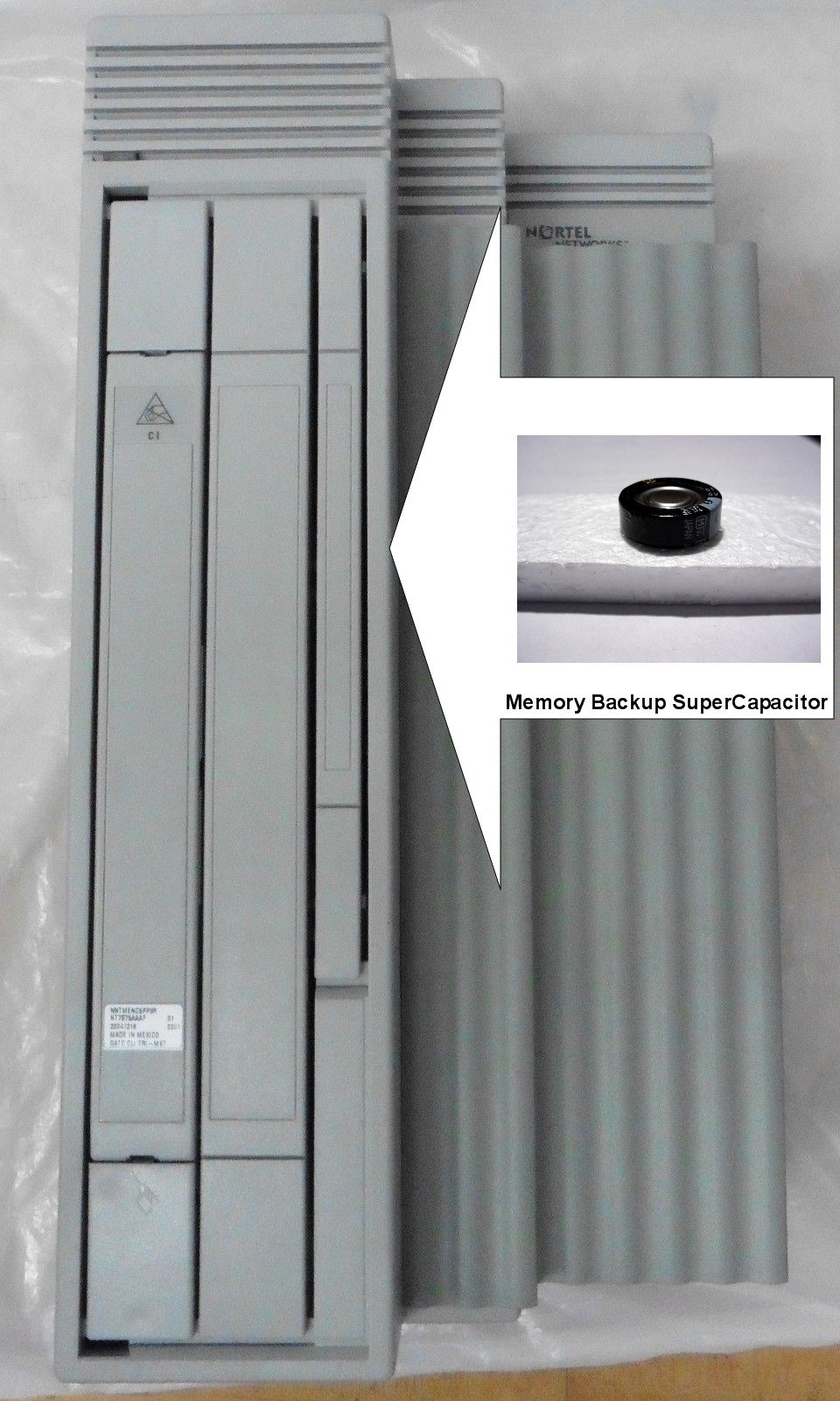 Memory Backup Super Capacitor Repair Nortel Norstar CICS M8X24 616 Battery
