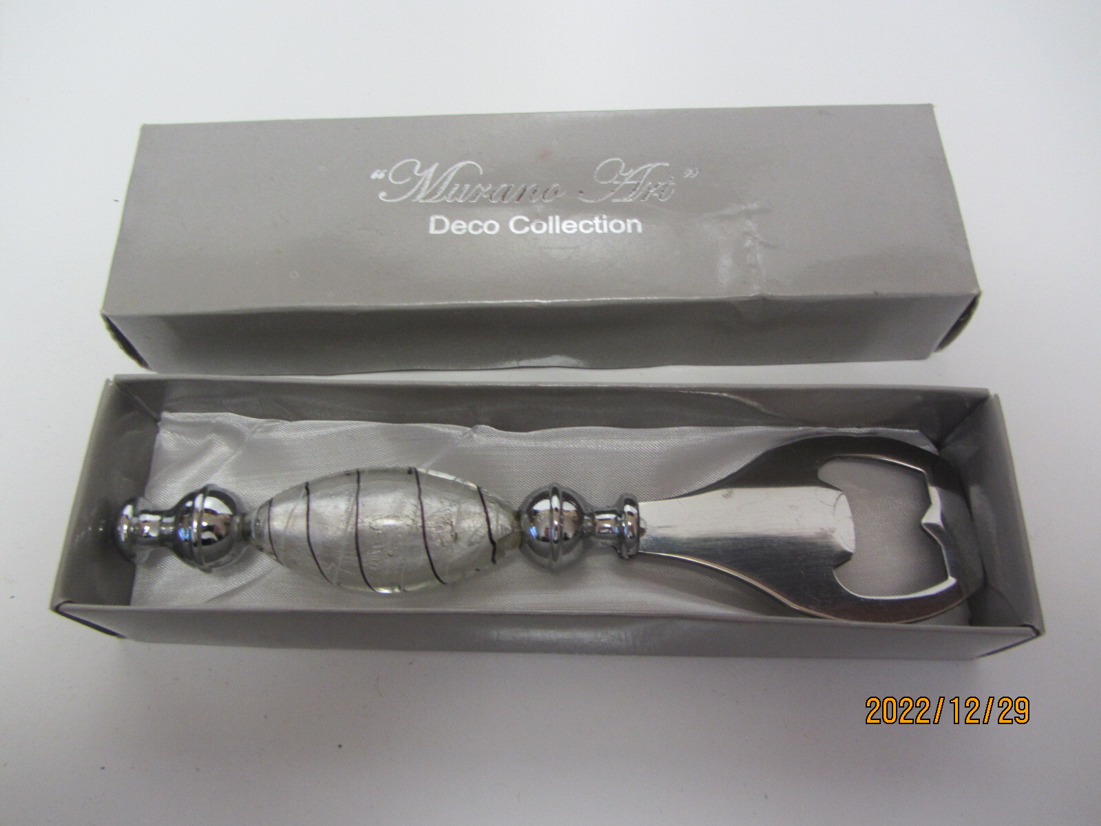 Murano Art Deco Collection Hand Held Bottle Opener SWIRL DESIGN