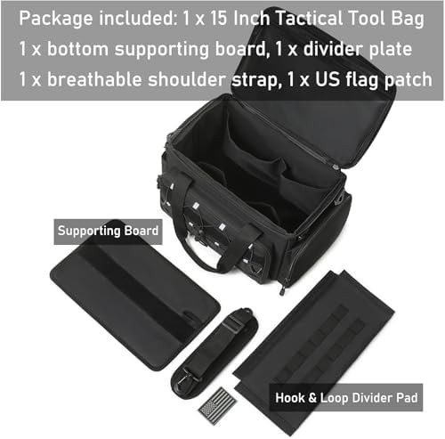 15-Inch Tool Bag Multi-purpose Tool Organizer Bag For Men with Shoulder Strap...