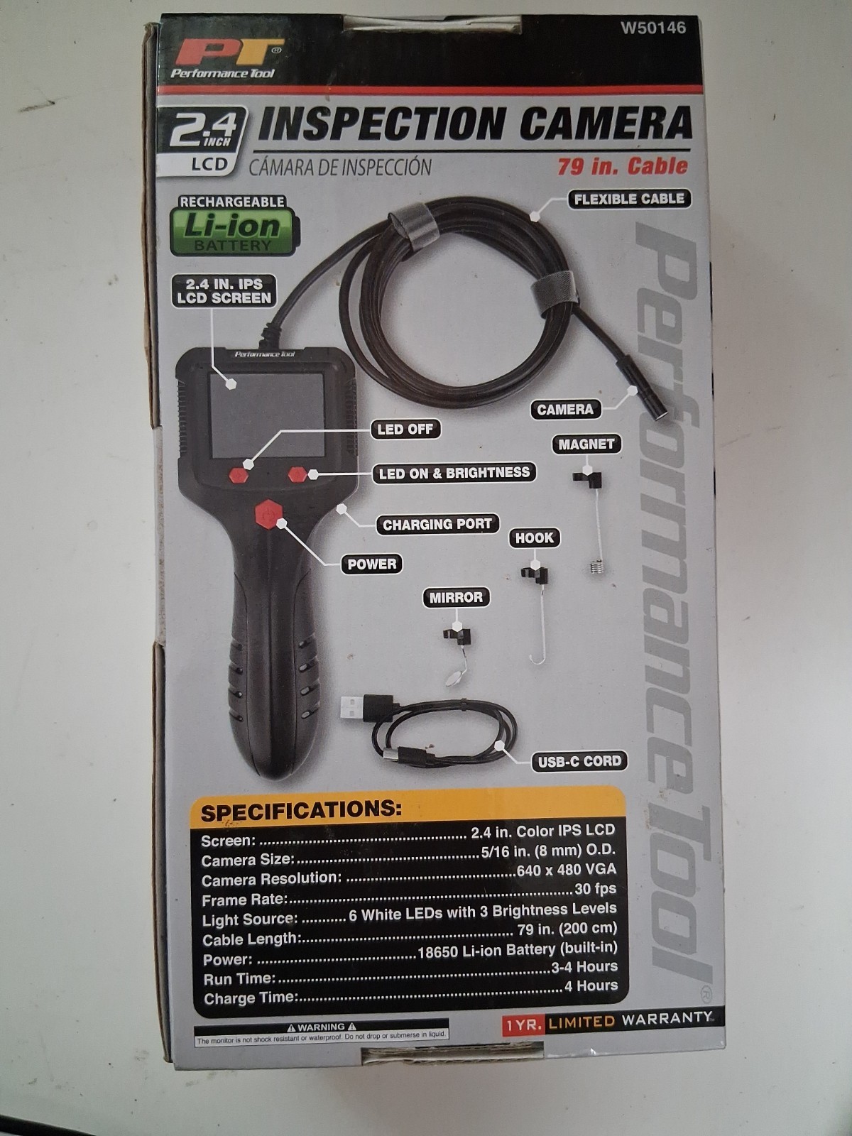 PERFORMANCE TOOL W50146 2.4' LCD INSPECTION CAMERA