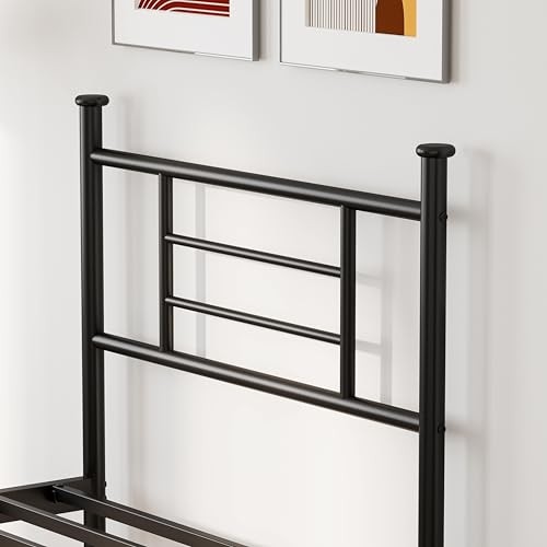 18 Inch Metal Platform Bed Frame with Headboard/Footboard, Strong Twin 18inch