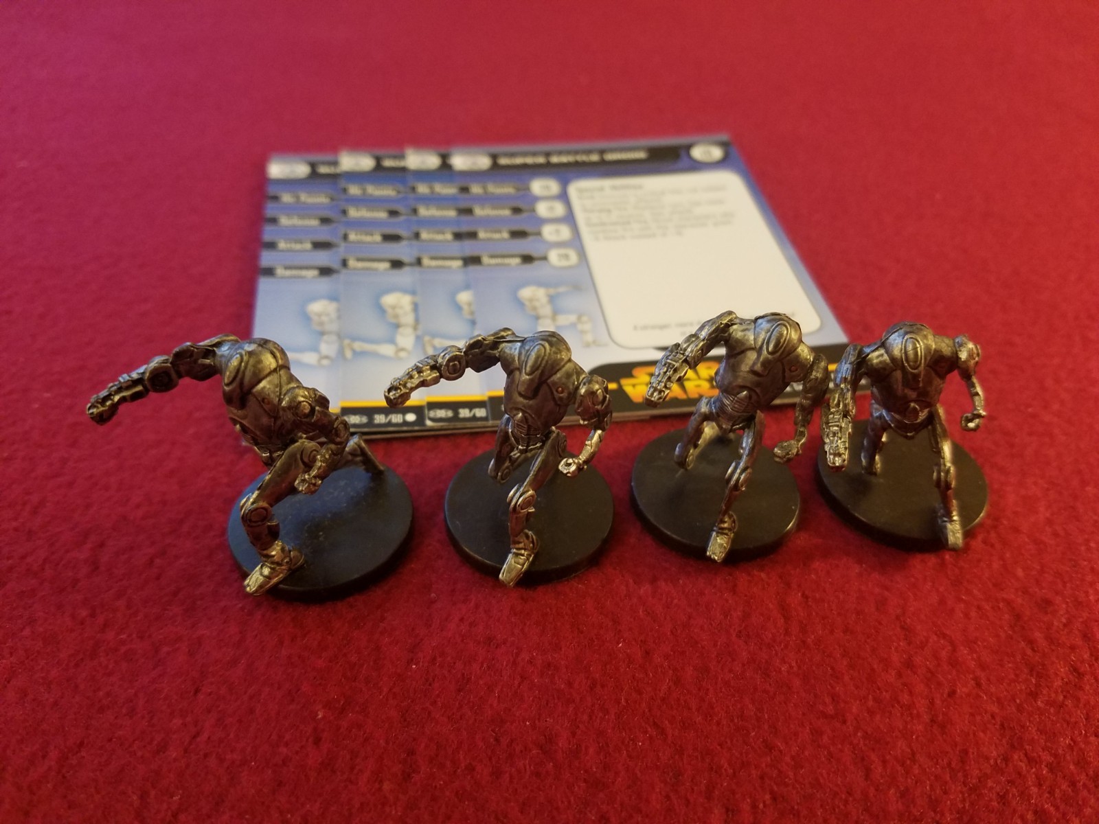 Star Wars Miniatures Revenge of the Sith 39 CLEARANCE x4 Super Battle Droid
