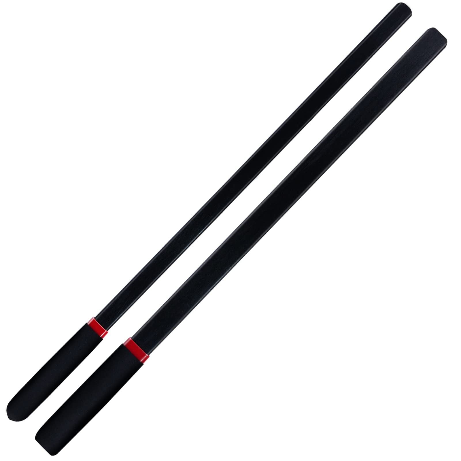 KOWPEWU 2-Piece Set 18" Riding Crop, Black, with Non-Slip Handles black