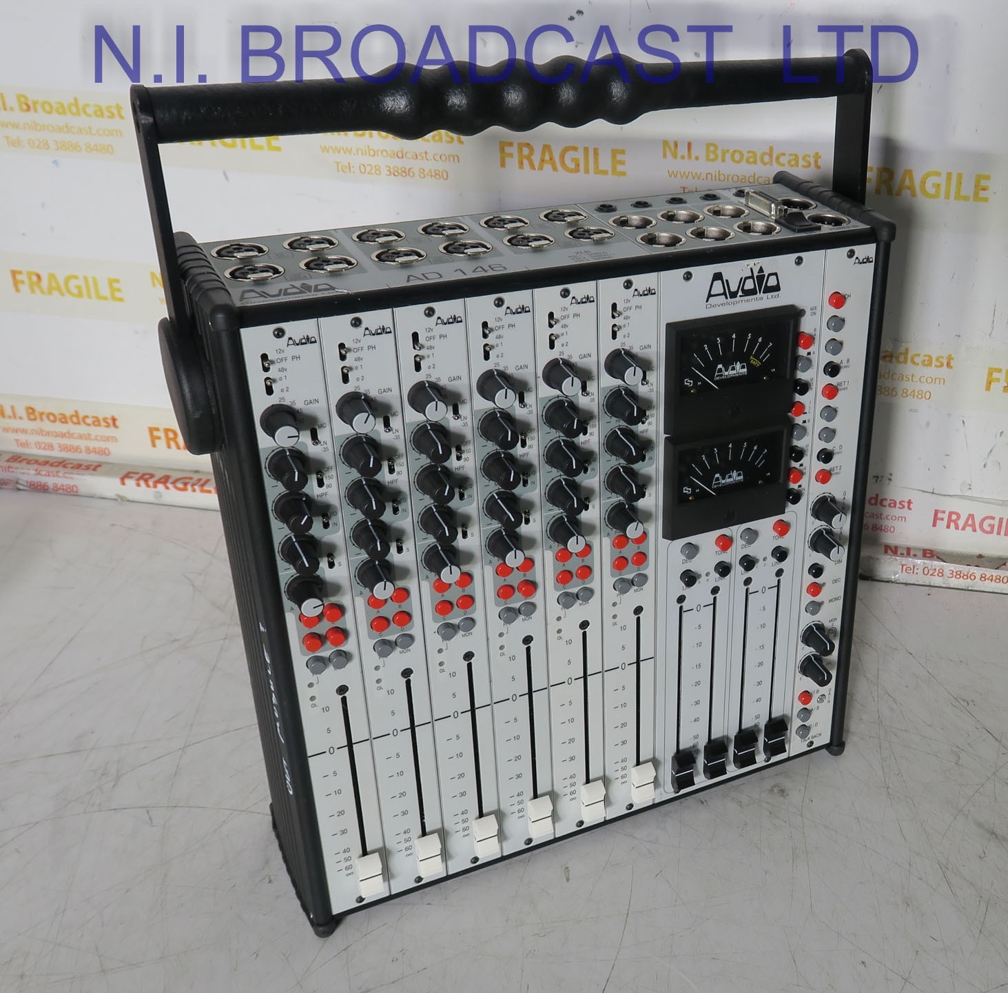 Audio developments ad146  6x stereo channel audio mixer