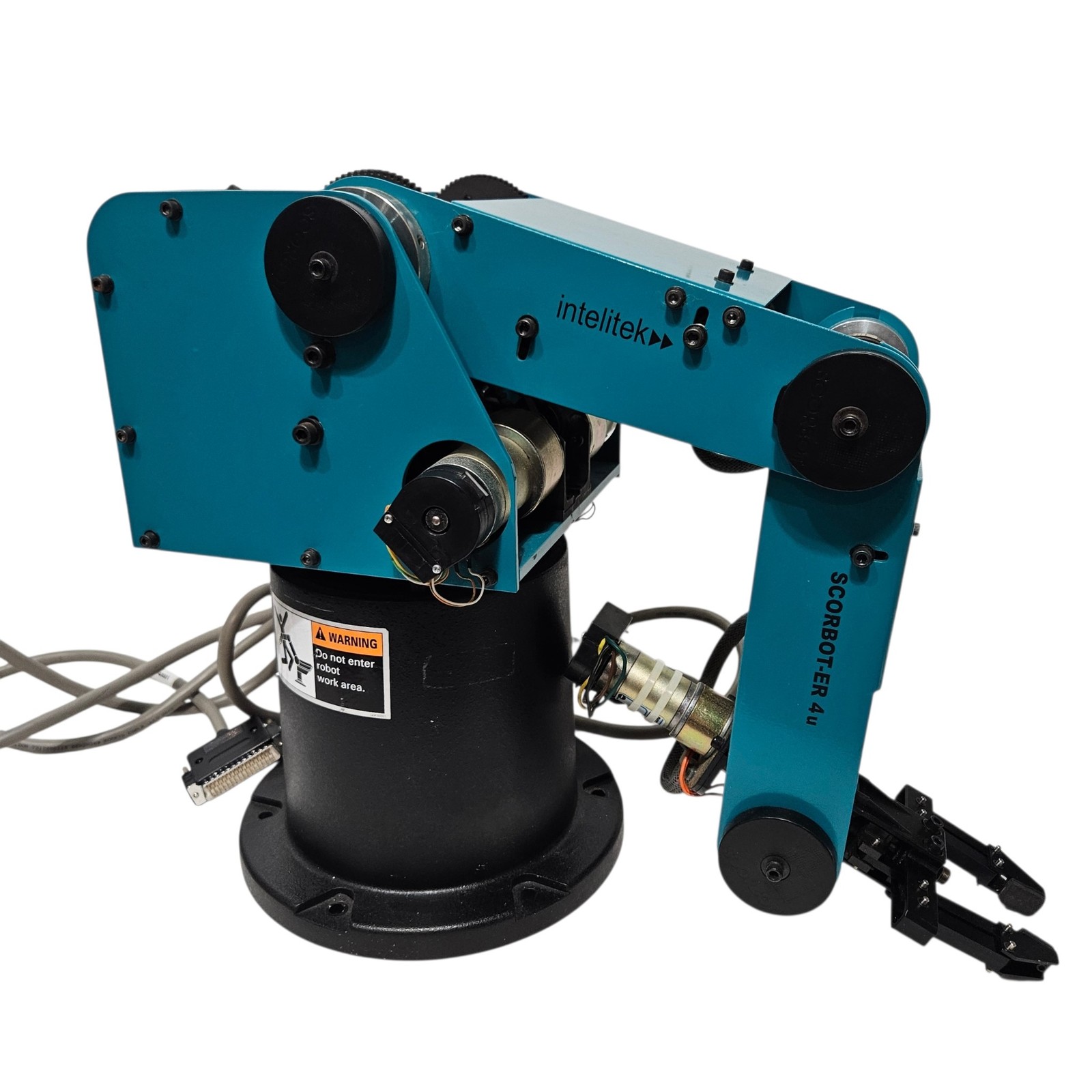 INTELITEK SCORBOT-ER4u Robotic Arm + Controller 000413 + Teach Pendant 001704