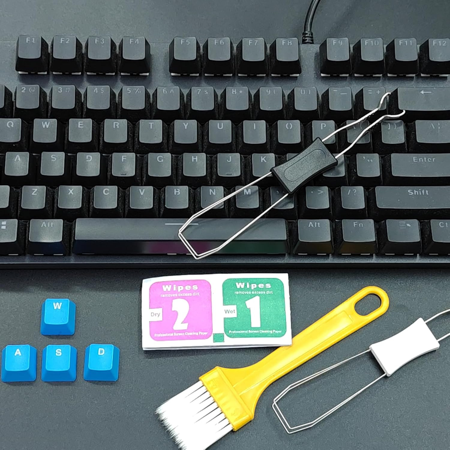 Keycap Puller Switch with Keyboard Cleaning Brush for Mechanical Keyboard