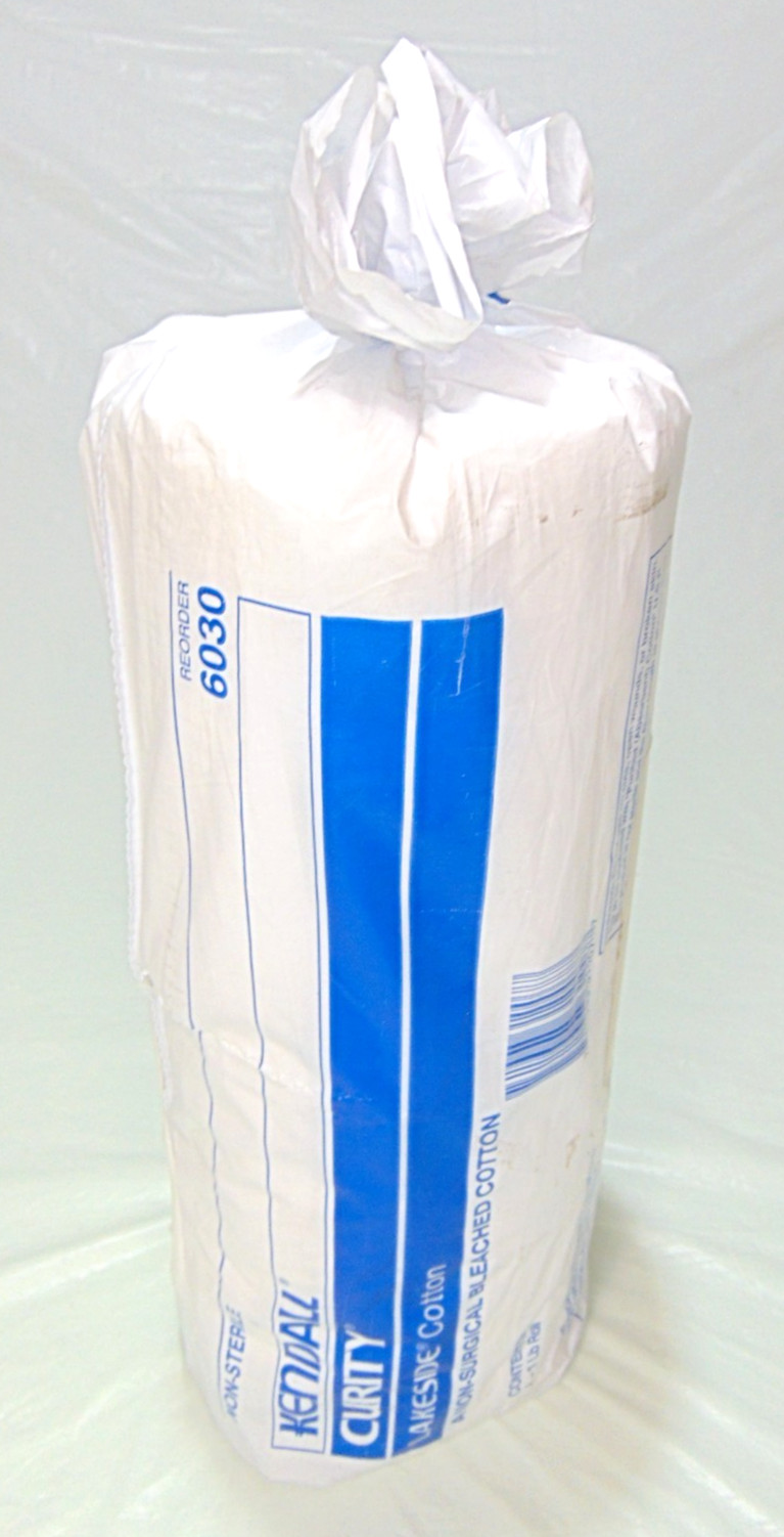 Kendall Curity Cotton Roll 1 lb,-NEW Non-Surgical Bleached Cotton Roll