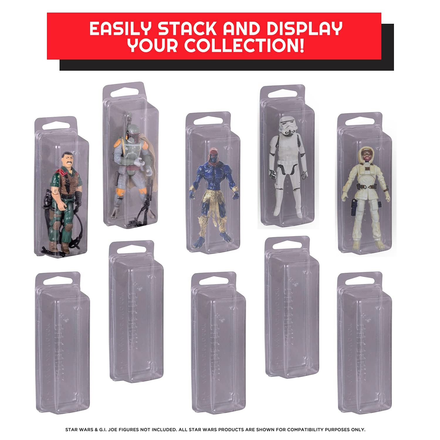 Clamshell Loose Action Figure Protective Case Compatible with 3.75 Inch Star ...