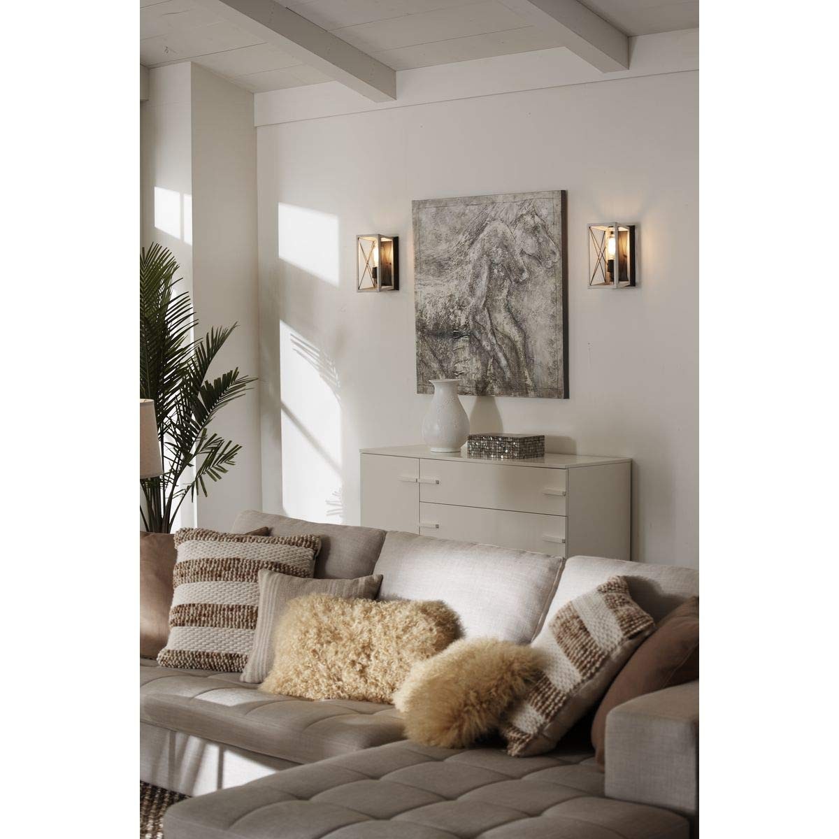 P710012-143 Briarwood Graphite One-Light Wall Sconce, , Black