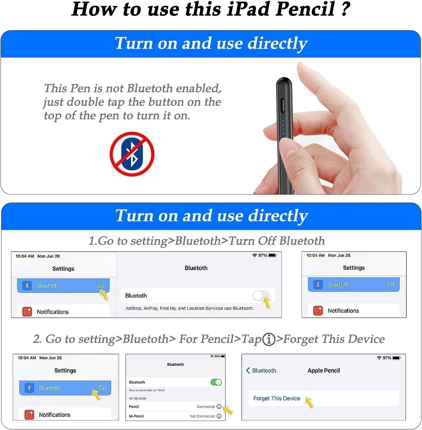 Touch Screen Pen Stylus Drawing Universal For iPad Samsung Amazon Tablet US