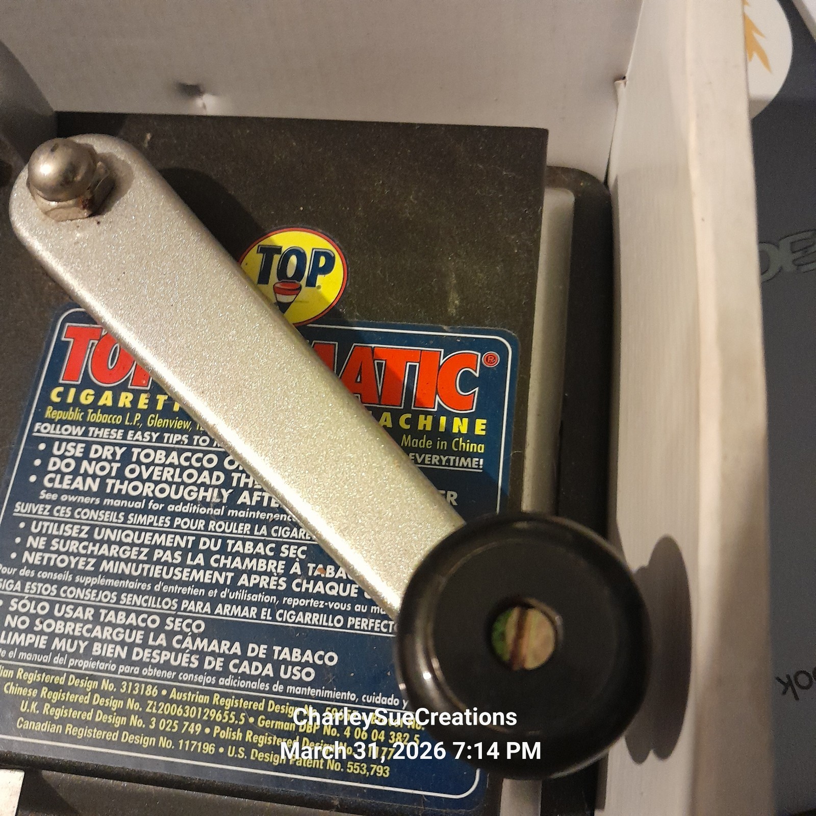 T.O.P. Top-O-Matic Cigarette Rolling Machine