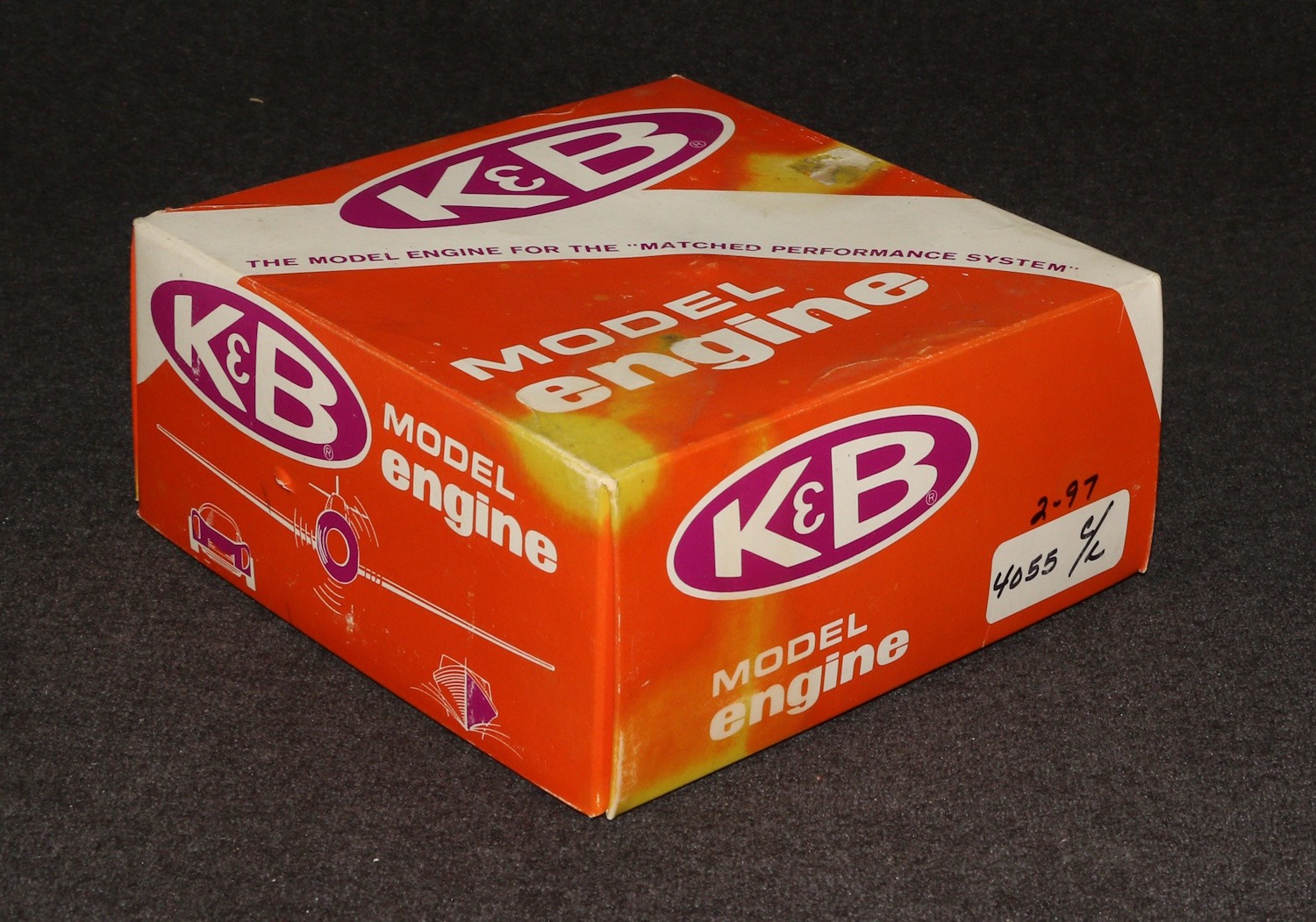 CL Model Airplane Engine K&B 40 No. 4050 +Muffler Aero Bxd