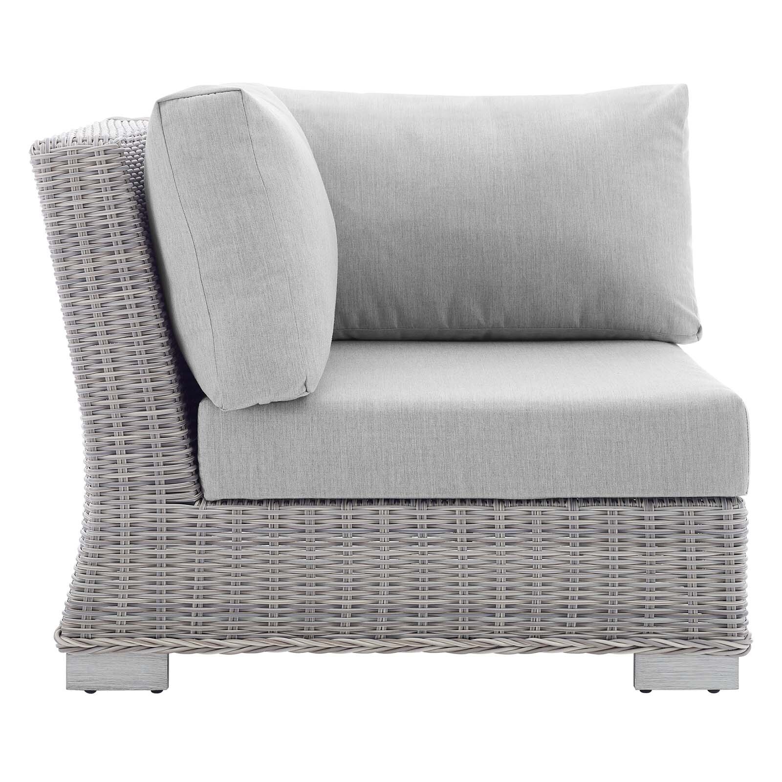 Modway Sunbrella® Wicker Rattan Corner Chair