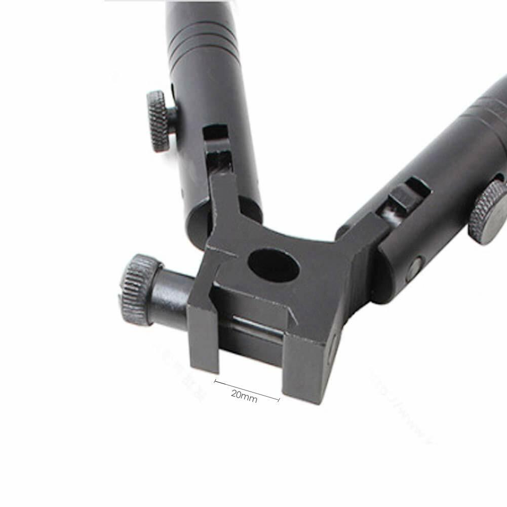 6 Inches Tactical Rifle Bipod Adjustable Spring Return 20mm Rail Adapter Mount