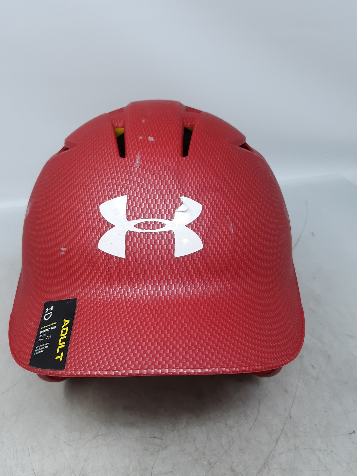 Under Armour Adult Baseball Batting Helmet Red Size 6 1/2 - 7 1/2 UABH2 SM100