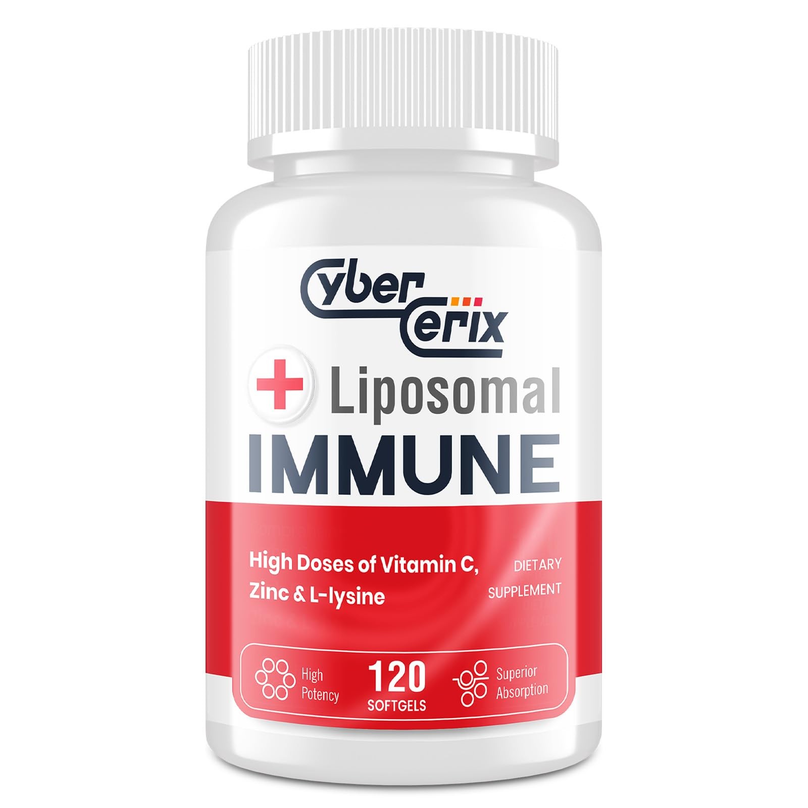 CyberCerix Advanced Liposomal Immune Supplement, 120 Count (Pack of 1)