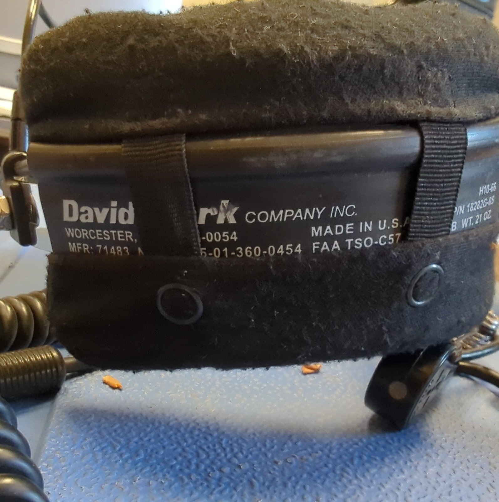 David Clark Aviation Pilot Headset - Model H10-66