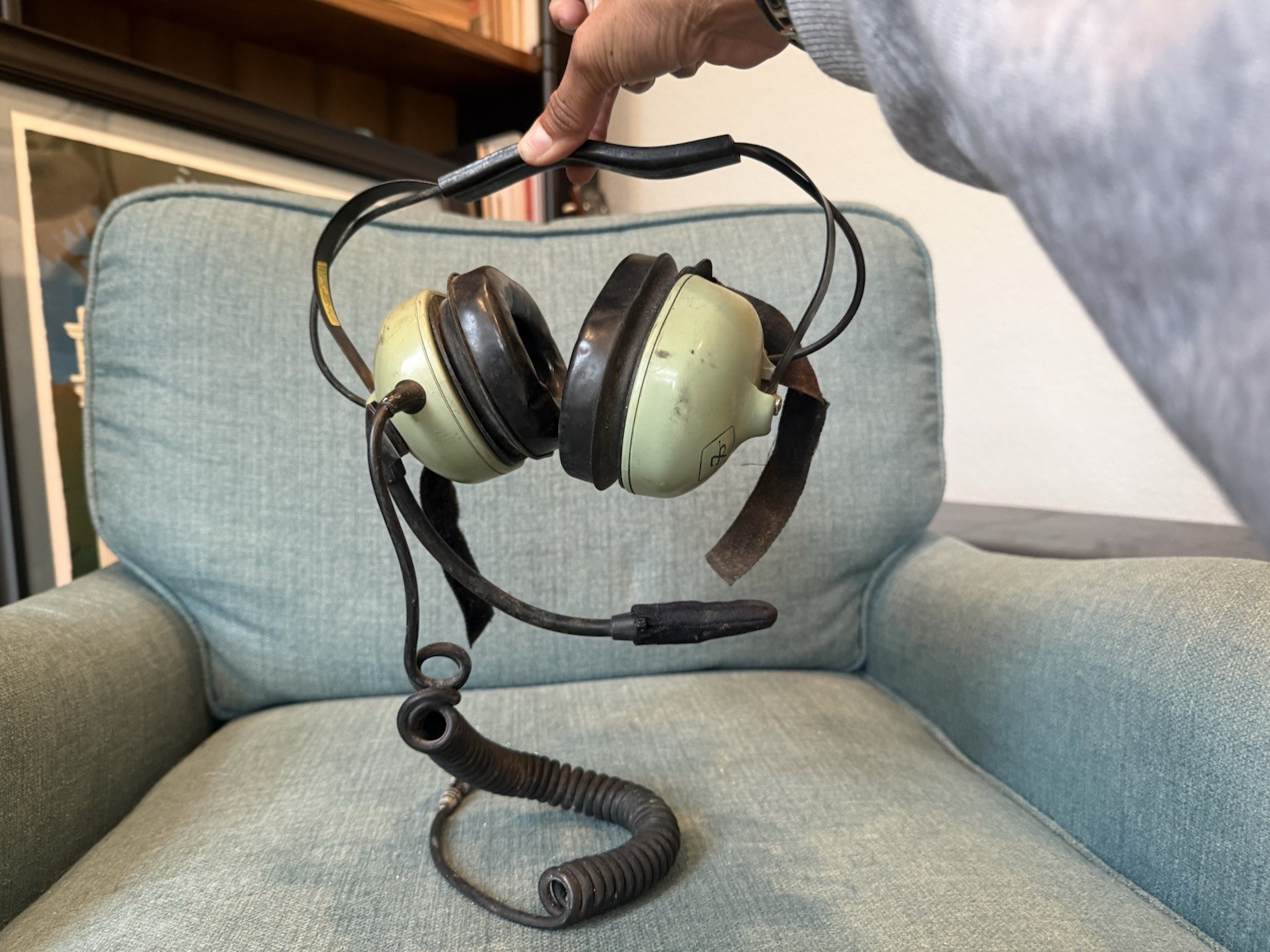 DAVID CLARK MODEL H6240-07 Aviation Pilot Head Headset Tested Read