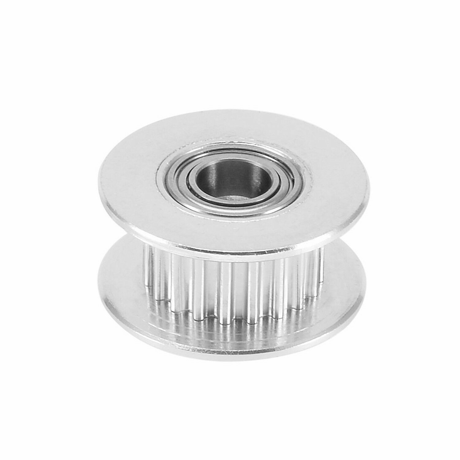 New Aluminum GT2 20T 3mm Bore Timing Belt Idler Pulley Flange W/Ball Bearing