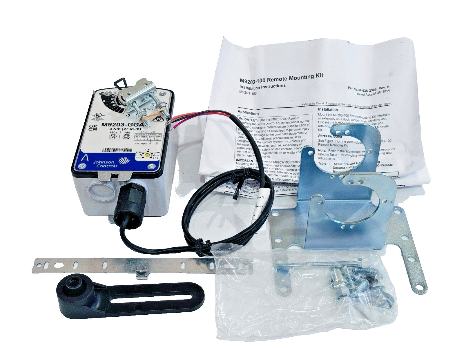 York Johnson Controls S1-32538231000 Actuator Motor Kit, Economizer, 24VDC