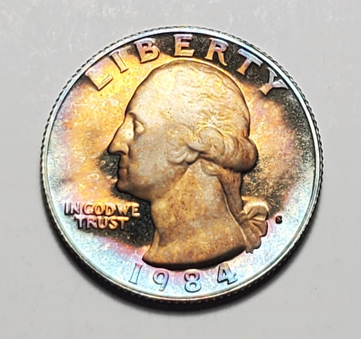 TONED 1984 S WASHINGTON QUARTER PROOF UNC #C3380