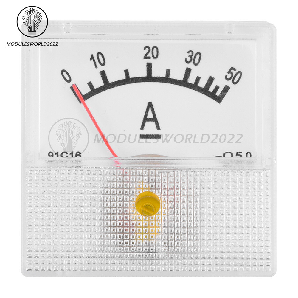 91C16 Pointer Type DC Ammeter Current Measuring Instrument 10A 20A 30A 50A